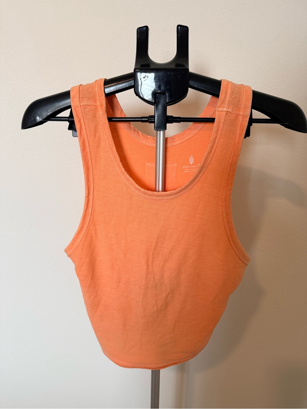 Free People Orange distressed Crop Tank *Worn 1 time!!